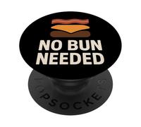 Keto Humor Funny Meme Powered by Fat Zero Carbs Bacon PopSockets Adhesive PopGrip