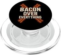 Keto Humor Funny Meme Powered by Fat Zero Carbs Bacon PopSockets PopGrip for MagSafe