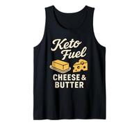 Keto Humor Funny Meme Powered by Fat Zero Carbs Bacon Tank Top