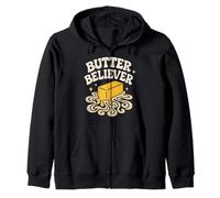 Keto Humor Funny Meme Powered by Fat Zero Carbs Bacon Zip Hoodie