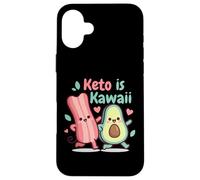 Keto is Kawaii Avocado and Bacon Case for iPhone 16 Plus