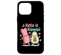 Keto is Kawaii Avocado and Bacon Case for iPhone 16 Pro Max