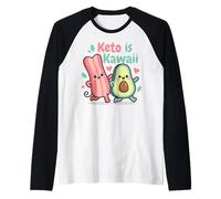 Keto is Kawaii Avocado and Bacon Raglan Baseball Tee
