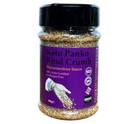 Keto Panko Rind Crumb 150g Pot - Available in Multiple Flavours - Keto, Gluten & Allergen Free, Low Carb, High Protein - Handmade in Britain with Family Recipe (Worcestershire Sauce)