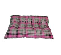 Keto Plastics LARGE RECTANGLE PINK TARTAN PET CAT/DOG CUSHION DOG BED/FLOOR CUSHION FLEECE