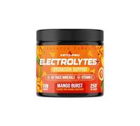Keto-Pro Keto Electrolytes 250g - 50 Servings | Electrolyte Powder & Salts with 66 Trace Minerals | Supports Your Fasting, Health & Fitness Goals | Mango Flavour | Updated Formulation