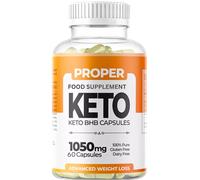 Keto Proper Advanced Weight Management Capsules - 60 Capsules, Vitamin B2/B12/E, Apple Cider Vinegar, For Men & Women