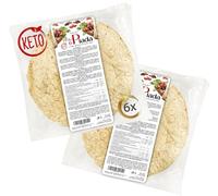 Keto Protein Wraps Line@ - 0,3g Sugars, 8,8g Protein per wrap - Tortillas Keto Snack, high Protein, Low Calories (12 Wraps (2 packs of 6 wraps, 480g))