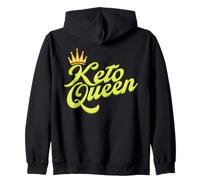 Keto Queen Crown Ketogenic Diet Lifestyle Zip Hoodie