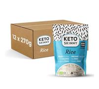 Keto Skinny Rice (Pack of 12, 270g) - Made from Organic Konjac Flour, Keto Paleo Diet and Vegan Food, Shirataki, Zero Sugar Less Carbohydrate & Low Calorie Food