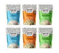 Keto Skinny Shirataki Konjac Mix Pack 270g (Pack of 6)- Noodles, Rice & Penne (2 Each), Organic Konjac Flour, Zero Sugar, Low Carb& Calorie, Fibre & Protein, Gluten Free, Vegan, Keto & Paleo Friendly