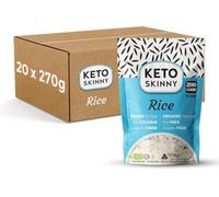 Keto Skinny Shirataki Konjac Rice 270g (Pack of 24) - Organic Konjac Flour, Zero Sugar, Low Carb, Low Calorie, Fibre & Protein, Gluten Free, Vegan, Keto & Paleo Friendly Ready to Eat Rice Alternative