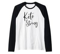 Keto Strong | Low-Carb Ketogenic Keto for Life Statement Raglan Baseball Tee