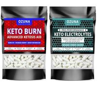 Keto Support Supplement Bundle - Keto Weight Loss Capsules, Electrolytes & Amino Acid Formula with Magnesium, Potassium, Salts & Caffeine