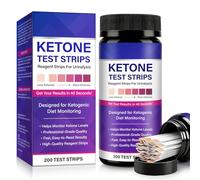 Keto Test Strips - 200PCS Urine Ketone Test Strips for Ketosis & Low-Carb Diet People, Fast 40-Second Results, Accurate Ketone Level Monitoring at Home, High Sensitivity Reagent Strips