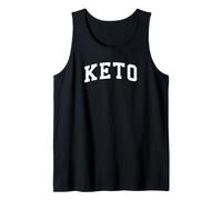 Keto White College Lettering Ketogenic Low Carb Lifestyle Tank Top