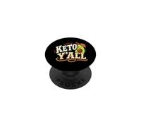 Keto Y'all Funny Keto Diet Humor Texas Texan PopSockets Adhesive PopGrip