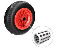 Ketobarrow 14" Wheelbarrow Wheel Pneumatic Tyre Innertube 3.50-8 With 1" Needle Bearings