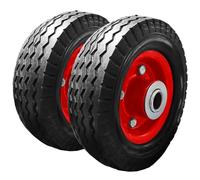 KetoBarrow 2x 6 inch Sack Truck Wheels 152mm Solid Heavy Duty Tyre Puncture Proof Tyre Sack Truck Cart Trolley Wheel with 16mm Bore Roller Bearings 6x2