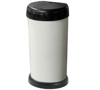 Ketobarrow 42L Moda Cream Touch Top Kitchen Bin Waste Rubbish Recycle Bin - D-Shaped 42 Litre