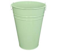 KetoBarrow Large Metal Flower Pot Vase Bucket Garden Planter with Drainage Hole, Balcony Home Decor, 50L - Sage Green