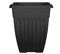 KetoBarrow Large Tall Planter Square Plastic Garden Flower Plant Pot for Patio Garden or Indoor Plants Black (1)