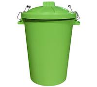 Ketobarrow Lime Green Dustbin With Clip Locking Lid Plastic Dustbin For Home Garden Storage Rubbish Recycling Animal Feed 80 Litre