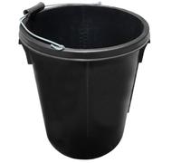 Ketobarrow Plasterers Bucket Black For Mixing Building Plaster And Holding Water - 25 Litre Plastic Heavy Duty