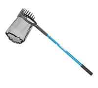 Ketobarrow Pond Net And Rake Skimming 3-In-1 Pond Net With Rake And Scraper Telescopic Handle Extends To 1.5M Ideal Cleaning Tool For Pond