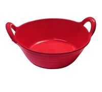 KetoBarrow Skip feed bucket feeder in red integrated handles flexible rubber pet animal horse