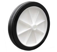 Ketobarrow Utility Wheel With Black Rubber Tyre 100mm Diameter For Air Compressor Trolley Shopping Bag Cart Puncture Proof Pu 4 Inch 8mm Bore