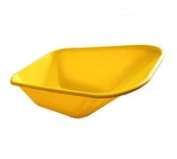 Ketobarrow Wheelbarrow Body Tray Replacement Pan - 110L Capacity - Undrilled - Universal Fit - Barrow Body - Yellow