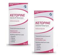 Ketoconazole 2% Medicated Shampoo - Anti-Fungal Anti-Dandruff Shampoo for Itchy, Flaky Scalp, 60ml