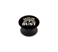 Ketogenic Diet Keto Or Bust Western Cow Skull Retro PopSockets Adhesive PopGrip
