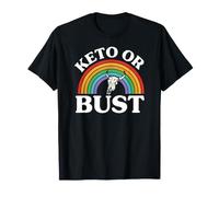 Ketogenic Diet Keto Or Bust Western Cow Skull Retro T-Shirt