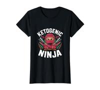 Ketogenic Ninja - Keto Diet No Carb Value Graphic T-Shirt, Women, Black, XS