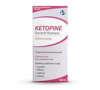 Ketopine Ketoconazole 2% Medicated Shampoo, Clinically Proven Anti-Dandruff Treatment for Dry, Flaky, Itchy Scalp, Seborrheic Dermatitis & Psoriasis, 60ml