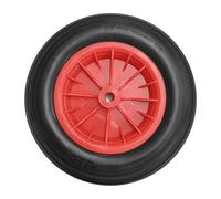 KetoPlastics 14" Puncture Proof Solid Industrial Wheelbarrow Wheel Tyre 3.5-8 Light Weight RED
