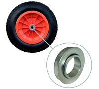 KetoPlastics 16" Replacement Pneumatic Wheelbarrow Wheel, 4.80/4.00-8, 16 inch, Red, Nylon/Rubber, 150 kg Capacity, 16" Diameter, 41cm Depth x 8cm Width x 41cm Height, Assembly Required