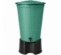 KetoPlastics 200L Waterbutt And Stand - Complete Green Waterbutt - Made In The Uk