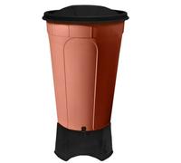 KetoPlastics 210L Water Butt Xl With Stand & Tap Garden Waterbutt Barrel Rain Water Collector - Terracotta Rain Saver