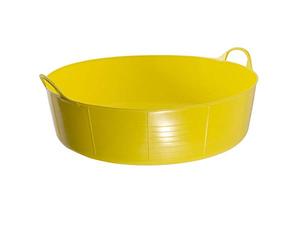KetoPlastics 35 Litre Large Shallow Flexible 2-Handled Recycled Tub Dog Pool Bath (Yellow)