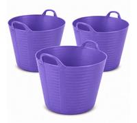KetoPlastics 3X 42L Purple Flexi Tub Flexible Container Set Made In The Uk