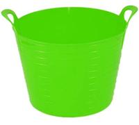 KetoPlastics 42 Litre Heavy Duty Large Flexi Tub Garden Home Flexible Colour Plastic Storage Container Bucket Flex Tub- MADE IN U.K (Lime Green)
