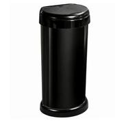 Ketoplastics 42L 42 Litre Kitchen Bin Moda Touch Top Lid, Plastic, Stylish Bin With Flat Back (Black)