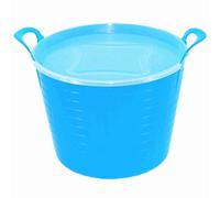 KetoPlastics 42L BLUE FLEXI TUB WITH LID, TRUG, FEEDING BUCKET, WATER BUCKET, GARDEN, FLEXIBLE