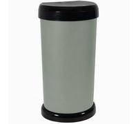 KetoPlastics 42L Sage Green Touch Top Kitchen Bin Plastic Waste Bin
