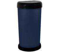KetoPlastics 42L Touch Top Kitchen Bin Navy Slim Flat Back Design