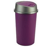 KetoPlastics 45L TOUCH BIN - Portable Pedal Bin with Removable Lid (PLUM) for Home, Kitchen, Bathroom & Office