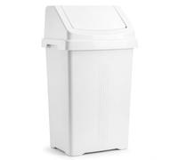 KetoPlastics 50L Swing Bin with Removable Lid Made in UK (Snow White)